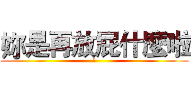 妳是再放屁什麼啦 (屁)