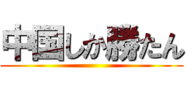 中国しか勝たん ()