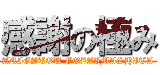 感謝の極み (ARIGATOU GOZAIMASHITA)