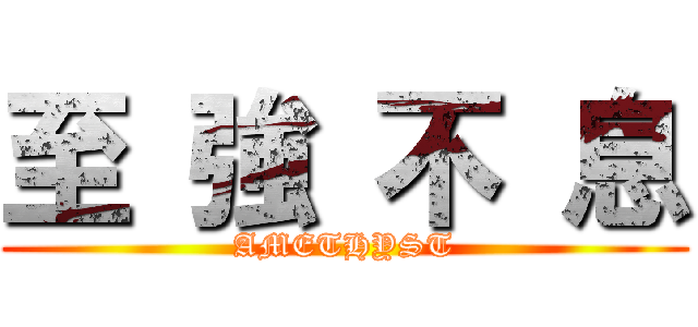 至 強 不 息 (AMETHYST)