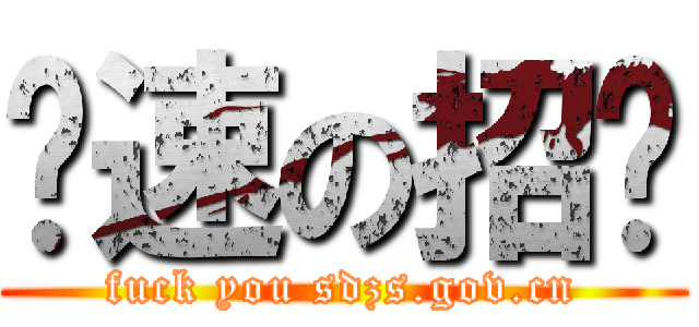 龟速の招办 (fuck you sdzs.gov.cn)