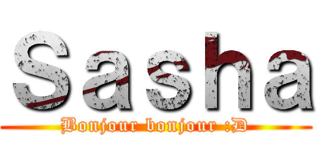 Ｓａｓｈａ (Bonjour bonjour :D)