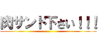 肉サンド下さい！！！ ()