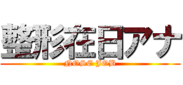 整形在日アナ (NOSE JOB)