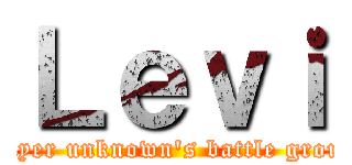 Ｌｅｖｉ (Player unknown's battle ground)