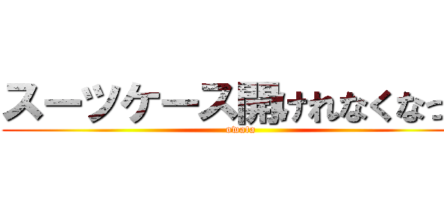 スーツケース開けれなくなった (owata)