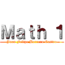 Ｍａｔｈ １ (Juan Felipe Borrero Castro)