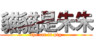 貓貓是朱朱 (the cat is pig)