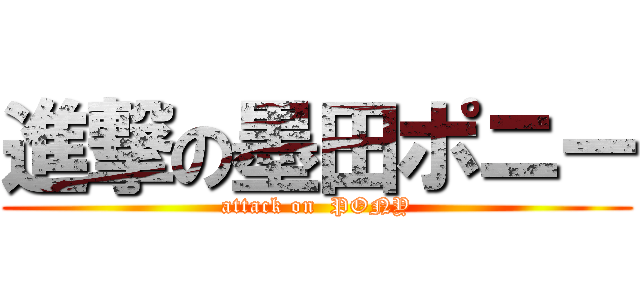 進撃の墨田ポニー (attack on  PONY)