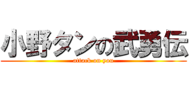 小野タンの武勇伝 (attack on you)