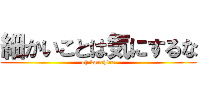 細かいことは気にするな (oh kanehira)