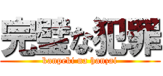 完璧な犯罪 (kanpeki na hanzai)