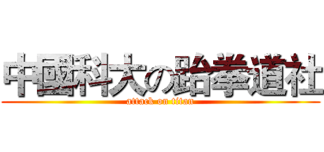 中國科大の跆拳道社 (attack on titan)