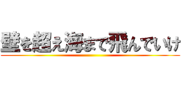 壁を超え海まで飛んでいけ ()