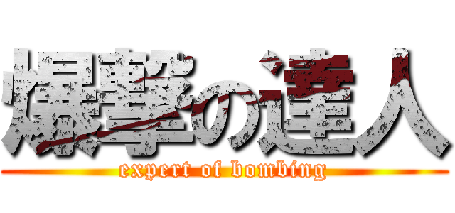 爆撃の達人 (expert of bombing)