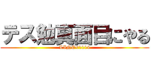 テス勉真面目にやる (LINE<1114)