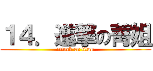 １４．進撃の菁姐 (attack on titan)
