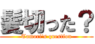 髪切った？ (Tamori\'s question)