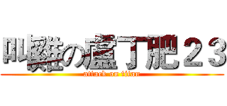 叫雞の盧丁肥２３ (attack on titan)