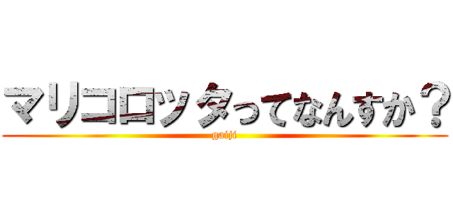 マリコロッタってなんすか？ (gaiji)