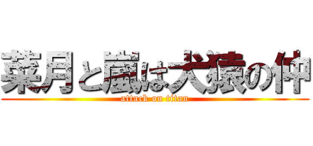 菜月と嵐は犬猿の仲 (attack on titan)