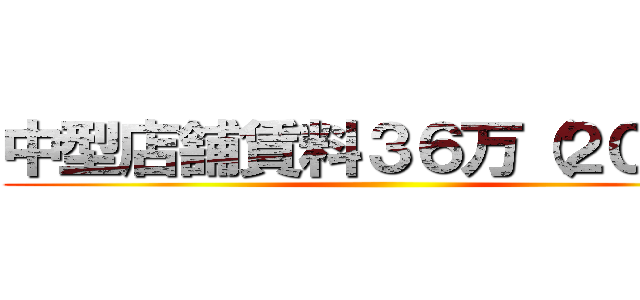 中型店舗賃料３６万（２０坪） ()