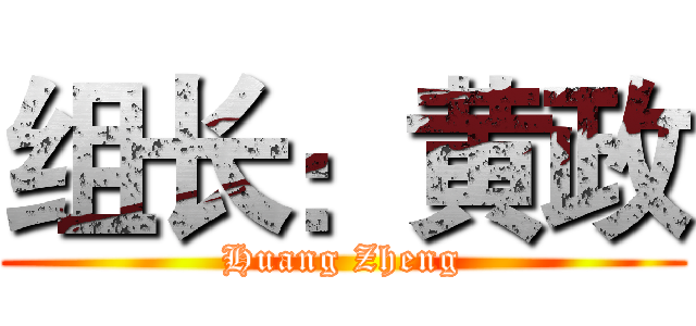 组长：黄政 (Huang Zheng)