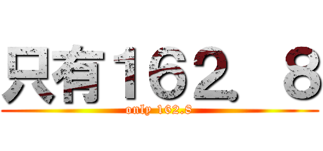 只有１６２．８ (only 162.8)