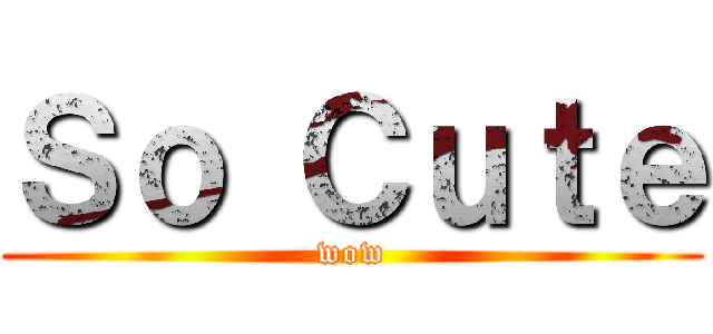 Ｓｏ Ｃｕｔｅ (wow)