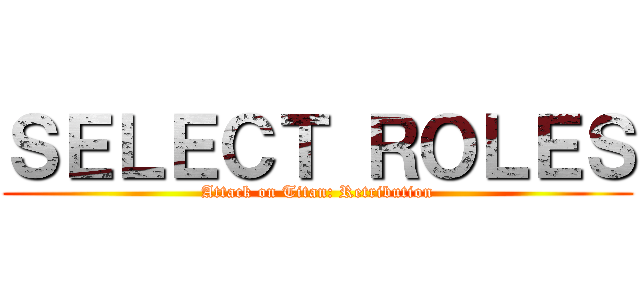 ＳＥＬＥＣＴ ＲＯＬＥＳ (Attack on Titan: Retribution)