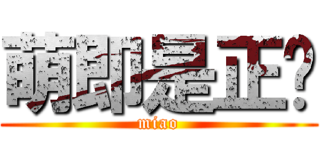 萌即是正义 (miao)