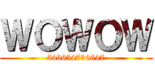 ＷＯＷＯＷ (543654736547)