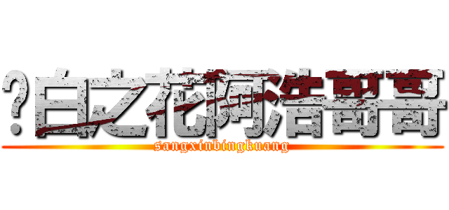 圣白之花阿浩哥哥 (sangxinbingkuang)