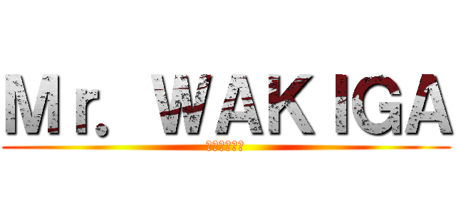 Ｍｒ．ＷＡＫＩＧＡ (めっちゃ臭い)