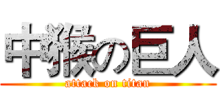 中猴の巨人 (attack on titan)