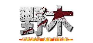 野木 (attack on titan)