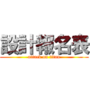 設計報名表 (attack on titan)