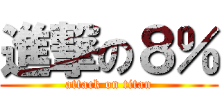 進撃の８％ (attack on titan)