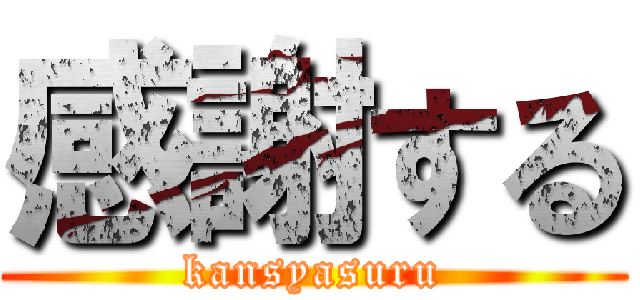 感謝する (kansyasuru)
