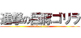 進撃の巨豚ゴリラ (attack on titan)