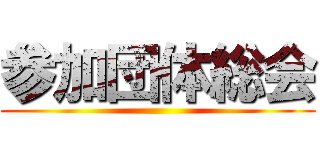 参加団体総会 ()