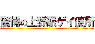 驚愕の上野駅ゲイ便所 ()