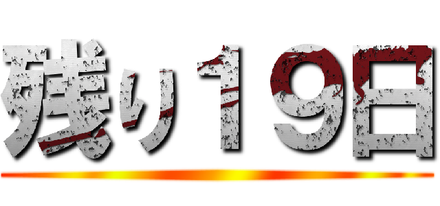残り１９日 ()