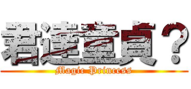 君達童貞？ (Magic Princess)