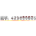 君羊：４２９８８０８８５ (QQ)