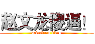 赵文龙傻逼！ (attack on titan)