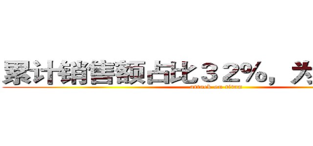 累计销售额占比３２％，为他们点赞 (attack on titan)