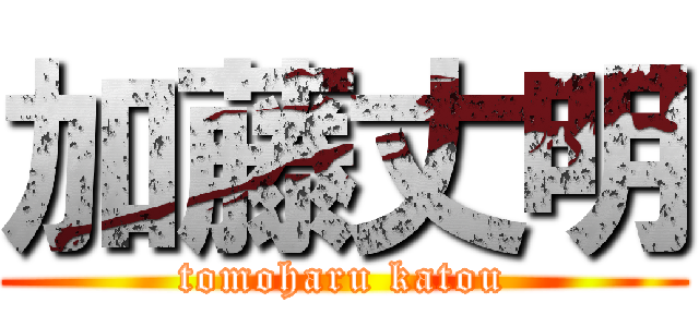 加藤丈明 (tomoharu katou)
