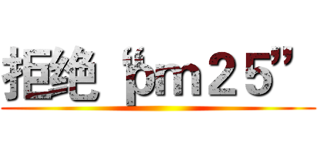 拒绝“ｐｍ２５” ()