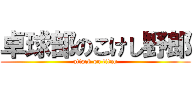 卓球部のこけし野郎 (attack on titan)